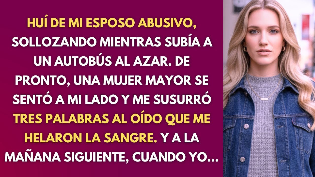 Hui De Mi Esposo. En El Autobús, Una Mujer Mayor Me Susurró Tres Palabras… Y Me Quedé Helada.