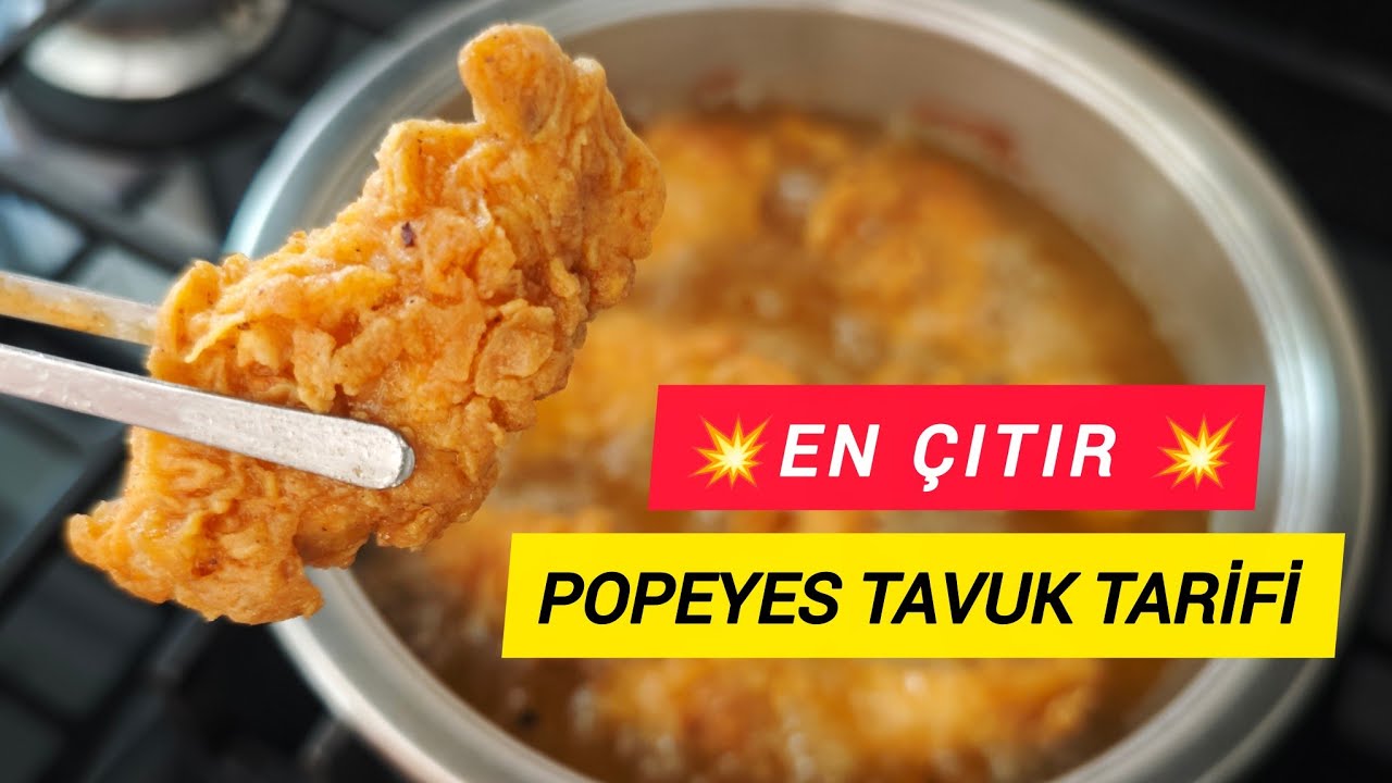 🔴 EN ÇITIR POPEYES TAVUK TARİFİ 💥 MISIR GERVEGİ YOK❌ EVDE ÇITIR TAVUK YAPMAK İŞTE BU KADAR KOLAY🏅
