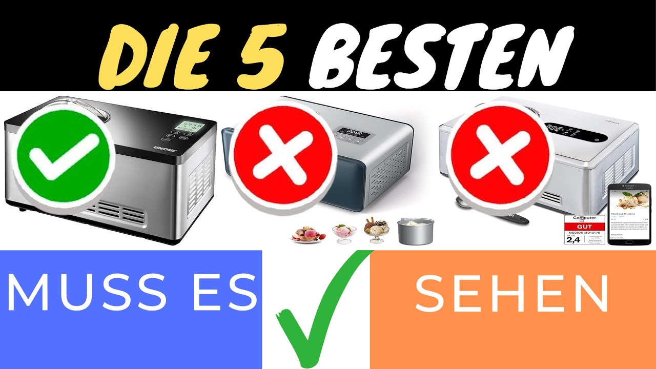 DIE BESTEN EISMASCHINEN 2025 🍦 | UNOLD, AOBOSI & MEDION IM VERGLEICH! 🔥