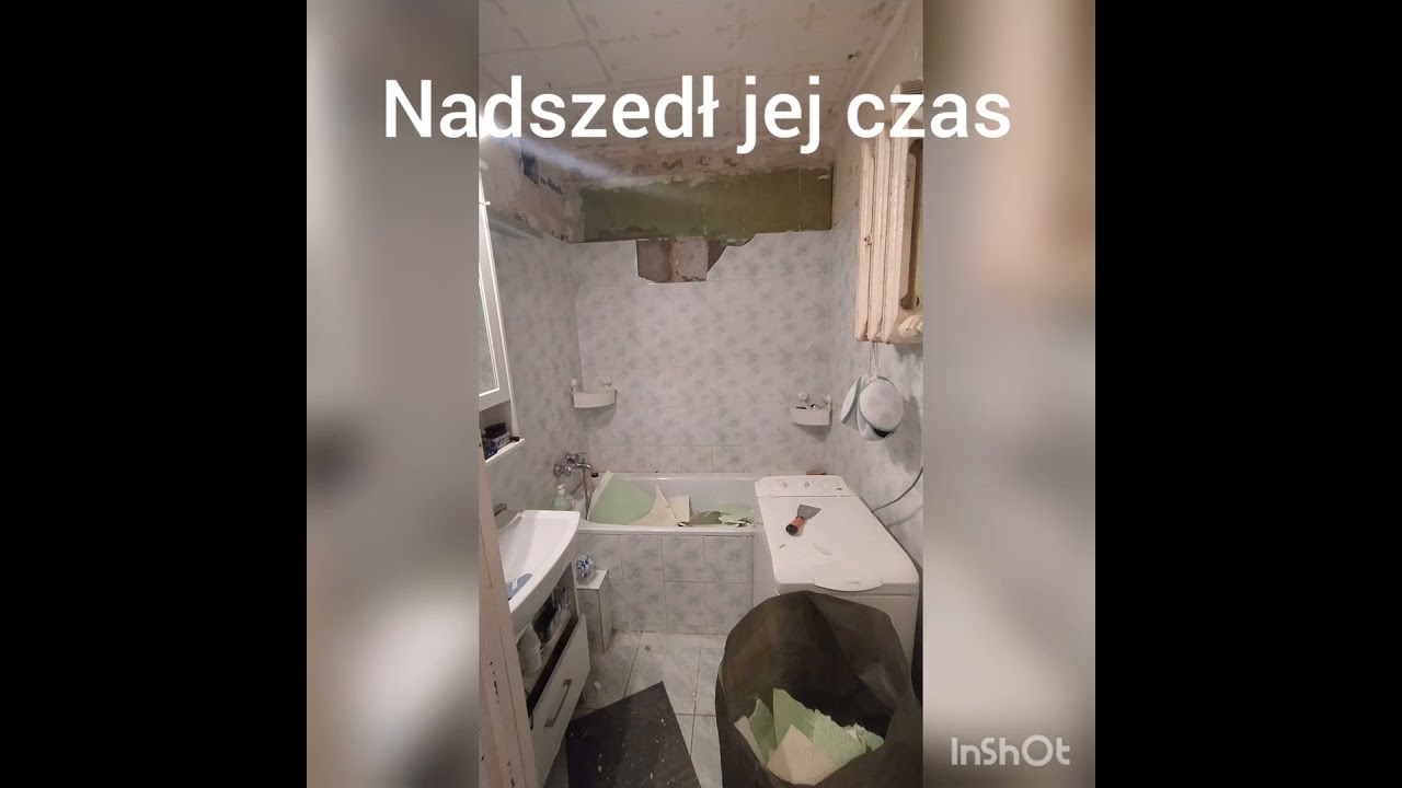 Remont małej łazienki w bloku.