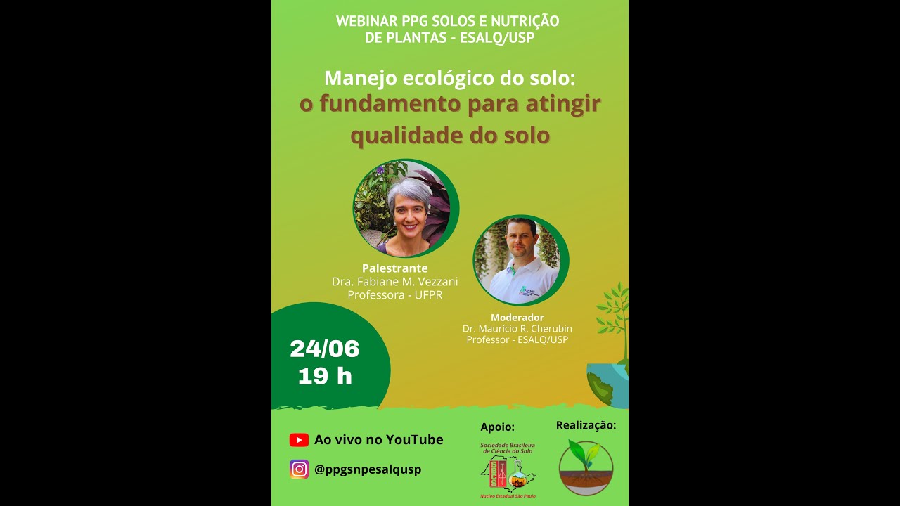 Webinar - Manejo ecológico do solo: O fundamento para atingir qualidade do solo