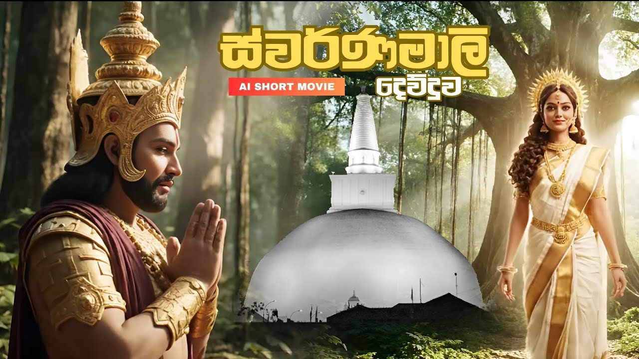 ස්වර්ණමාලි දෙව්දුව AI Short Film | රුවන්වැලි මහා සෑයට රත්නමාලී හා ස්වර්ණමාලි නාමය වැටුණ සිදුවීම