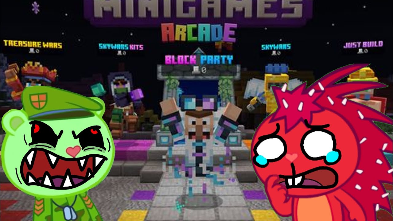 Fliqpy and Flaky play Minecraft The Hive Server Pt 6 (Rage) #flippy #flaky #happytreefriends