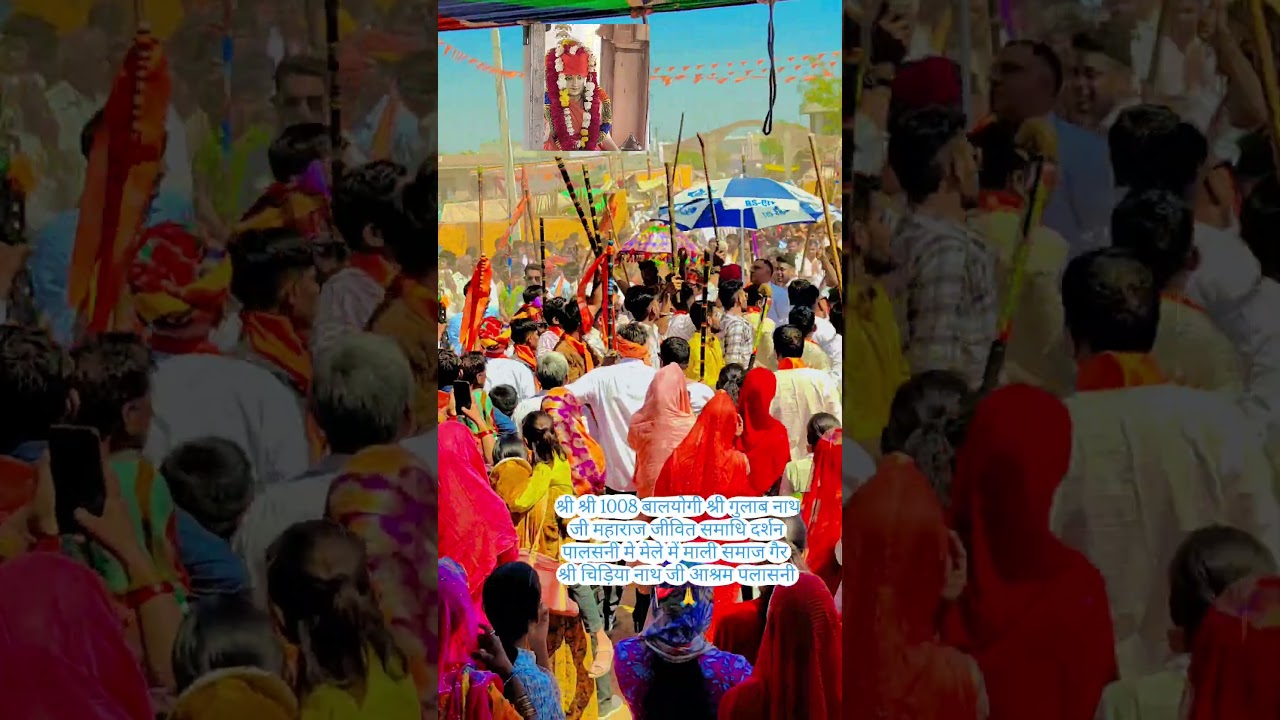 श्री श्री 1008 बालयोगी श्री गुलाब नाथ जी महाराज जीवित समाधि दर्शन पालसनी 🚩🙏माली समाज गैर