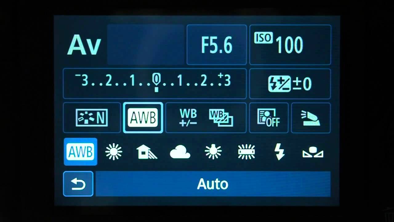 Canon 760D - panel sterowania