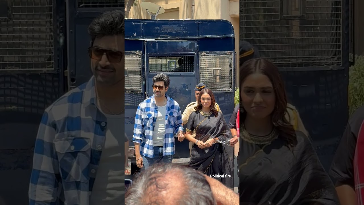 Entry from Police van Adivi Sesh  Mrunal Thakur Dacoit Trailer Rage Event