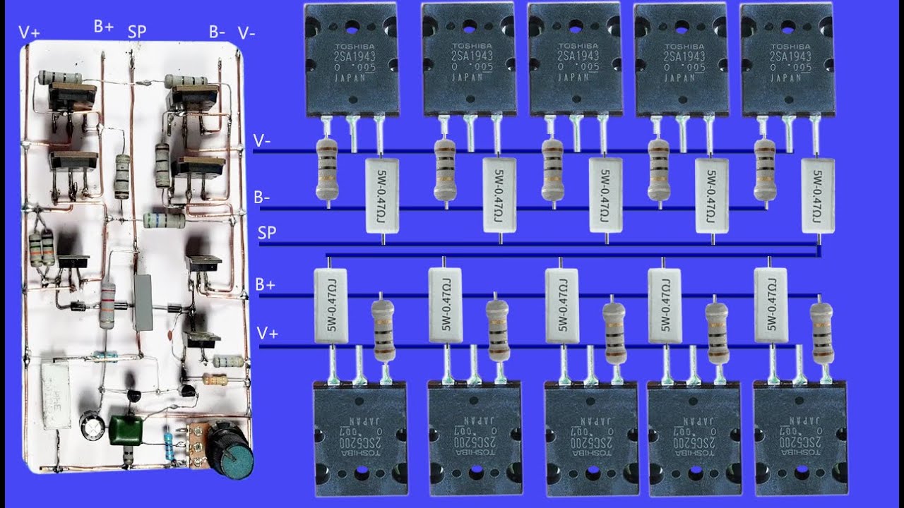 DIY Test Powerful Amplifier 2000W Ultra Bass, New Circuit Driver Amplifier at home, DIY amplifier