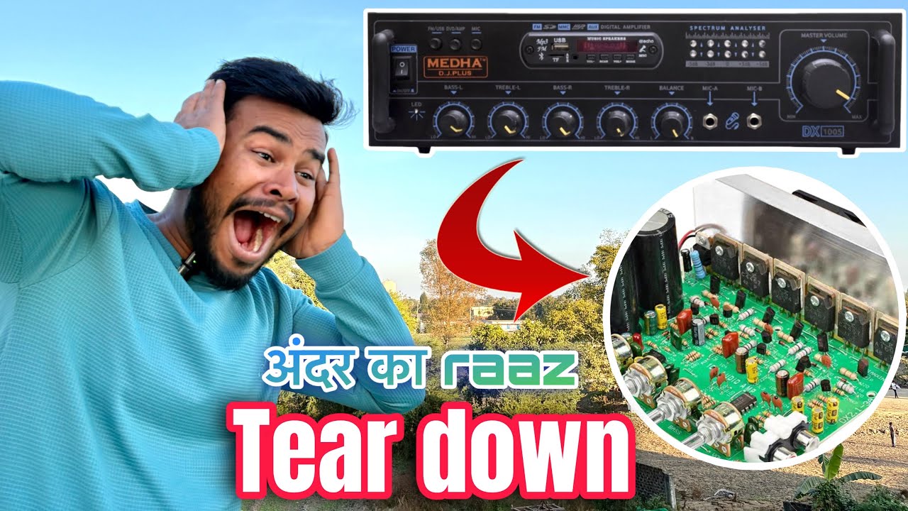 Medha Dj plus dx1005 professional dj amplifier with high power mosfet transistor ka tear down🔊