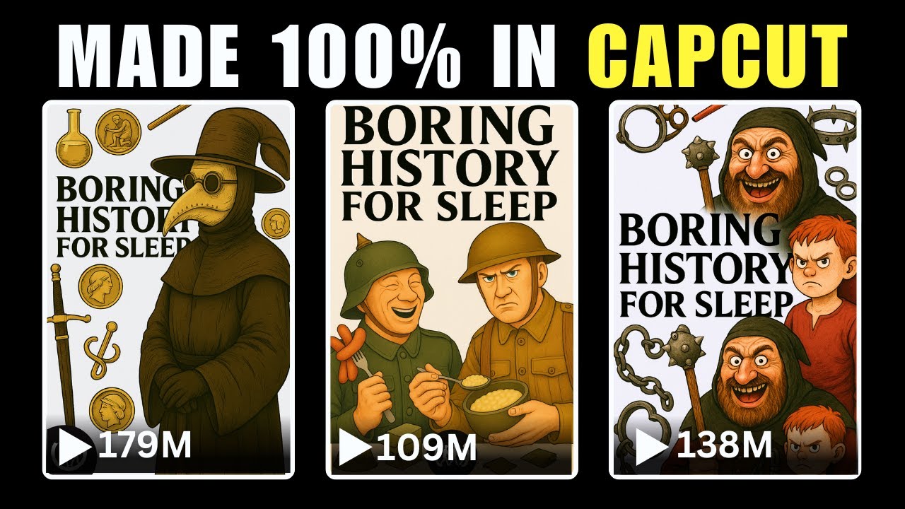 I created Viral “Sleepless Historian” Style Videos with100% FREE tools