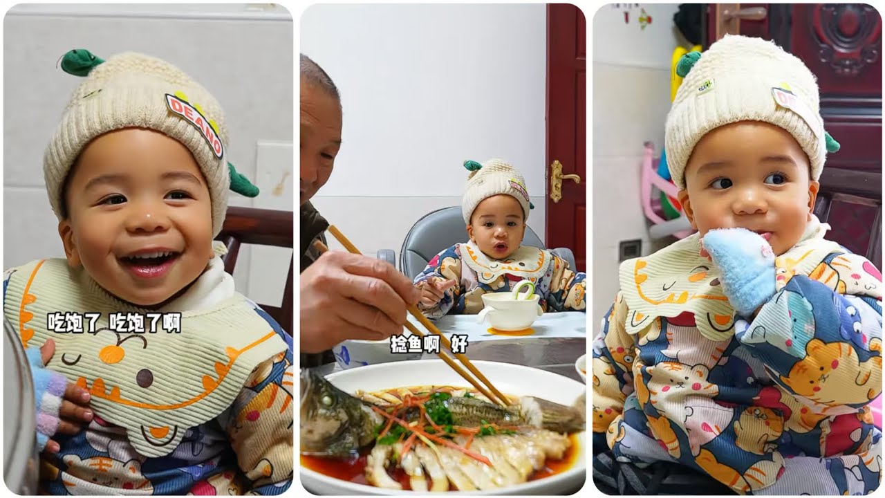 Steamed Sea Bass Today — Kaikai Can’t Stop Eating! 🐟🥢❤️