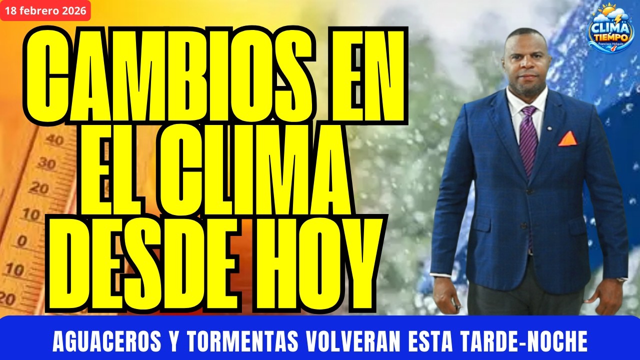 18 FEBRERO. EL CALOR Y LOS AGUACEROS CONTINUARAN ESTE MIERCOLES