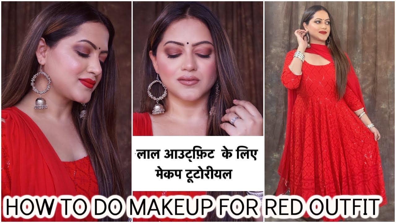 HOW TO DO MAKEUP FOR A RED OUTFIT | (हिंदी)MAKEUP TUTORIAL FOR RED DRESS | GoGlam