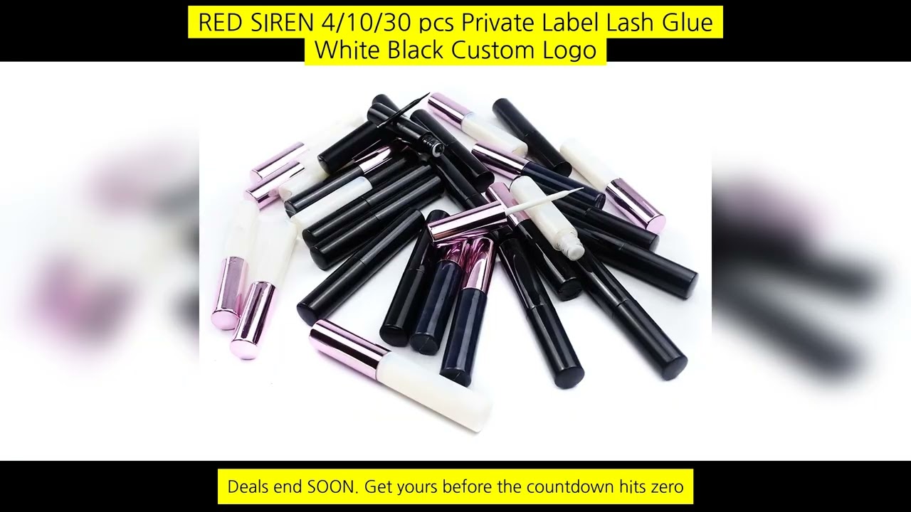 Red Siren 4/10/30 Pcs Private Label Lash Glue White Black Custom Logo Eyelash