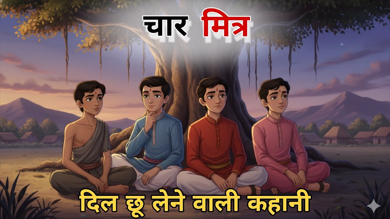 चार मित्र | CHAR MITRA | NEW HINDI KAHANI | CARTOON STORY | HINDI STORIES