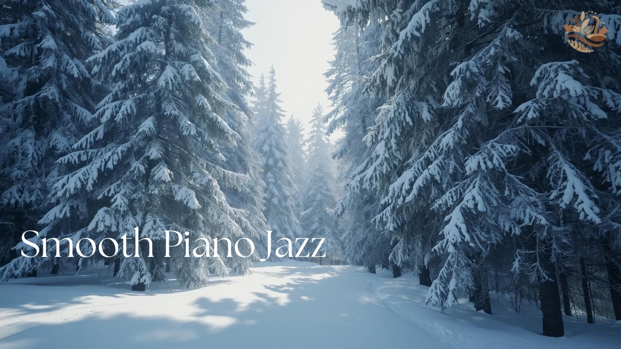 Winter Jazz Ambience 4K ❄️ Peaceful Snowy Forest for Relaxation, Study & Sleep