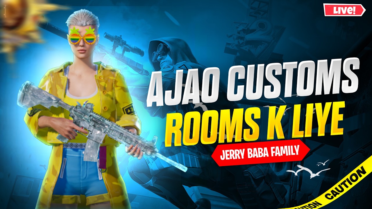 Uc Rewards Pubg Mobile Best Live Custom Rooms With JERRY BABA Live l Aajao Sab Join Kr Lo
