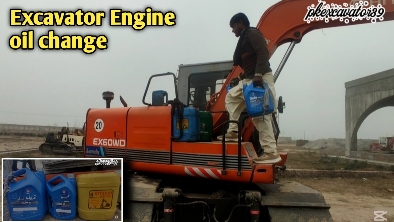 Hitachi Excavator Engine Oil Change | Operator Must Know | Pakistan
