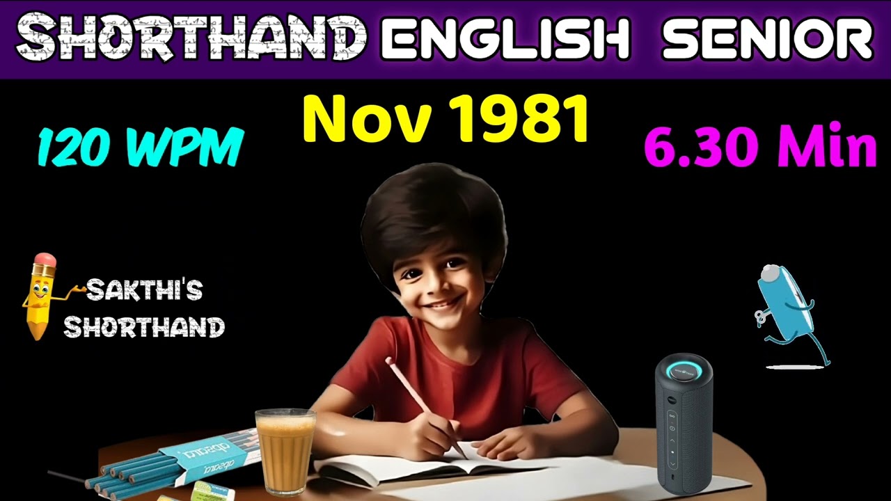 English Senior Nov 1981 ✍️ 120 WPM 🏇 6.30 Min