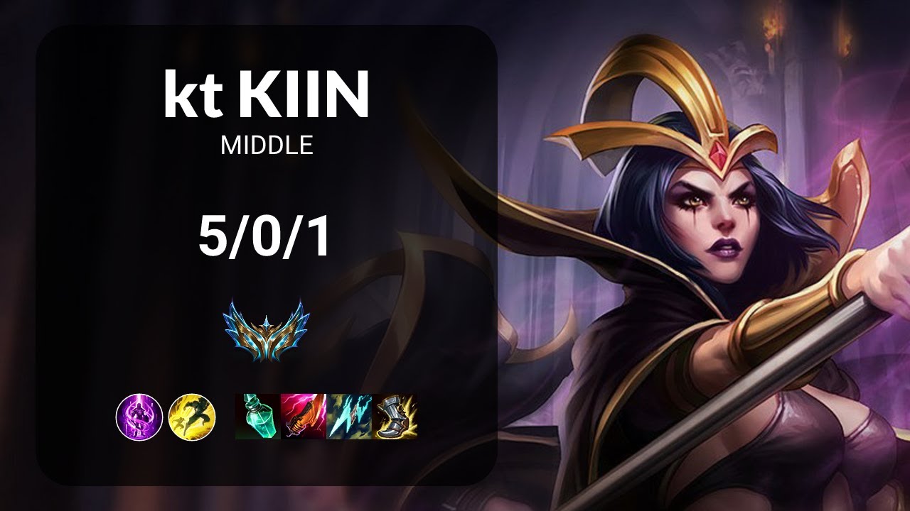 kt Kiin LeBlanc vs Akali MIDDLE - KR CHALLENGER Patch 14.3