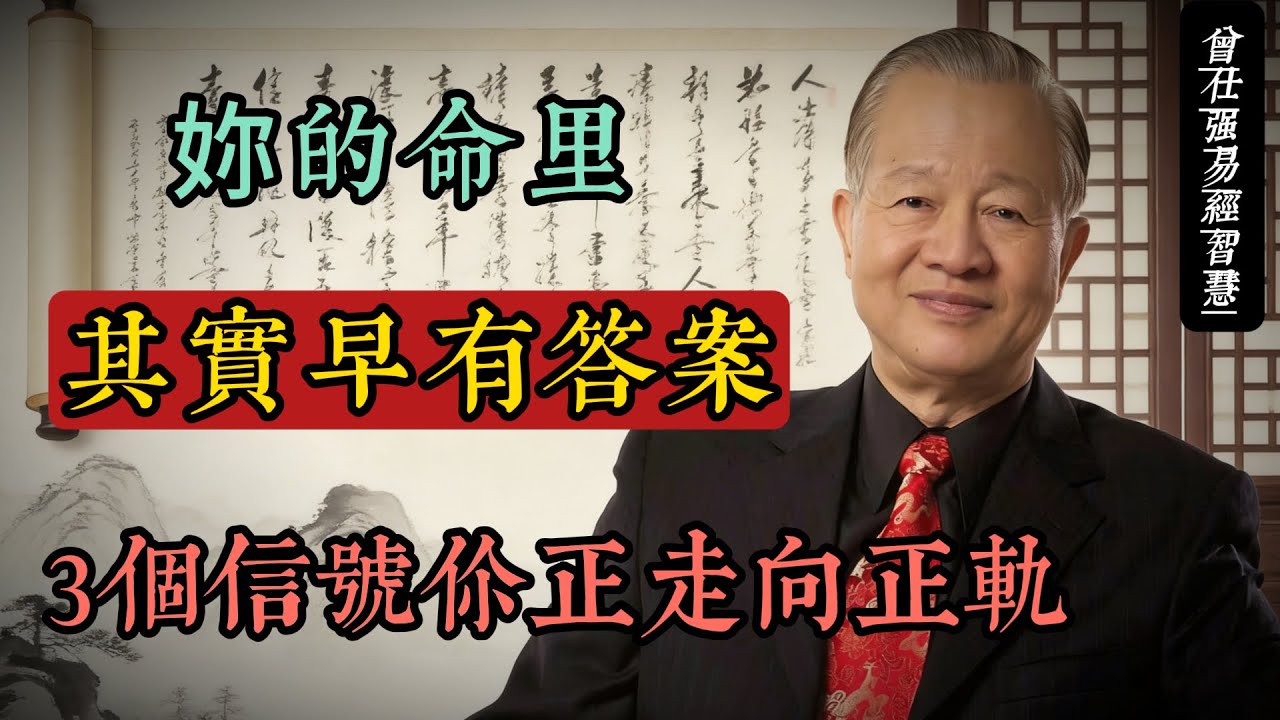 妳的命里，其實早有答案｜3個信號說明你正在走上正軌#曾仕強 #國學智慧 #易經 #女性成長 #心靈療愈 #同步性 #命運 #正能量