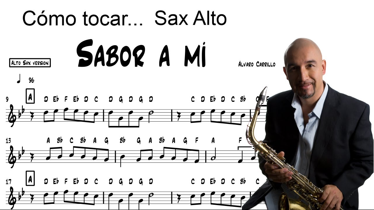 Sabor a mí  sax tutorial