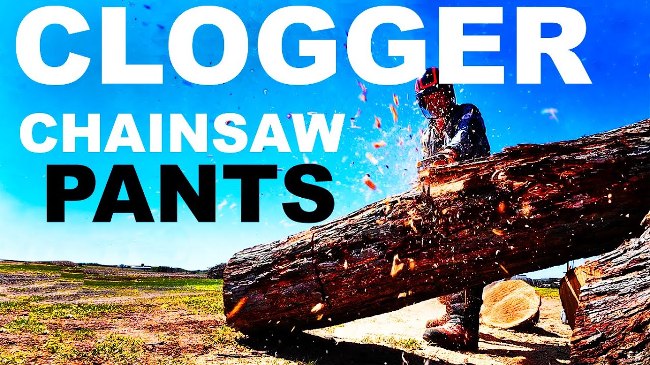 CHAINSAW PANTS CLOGGER DENIM - CUTTING WHITE OAK WITH HUSQVARNA SAWS!
