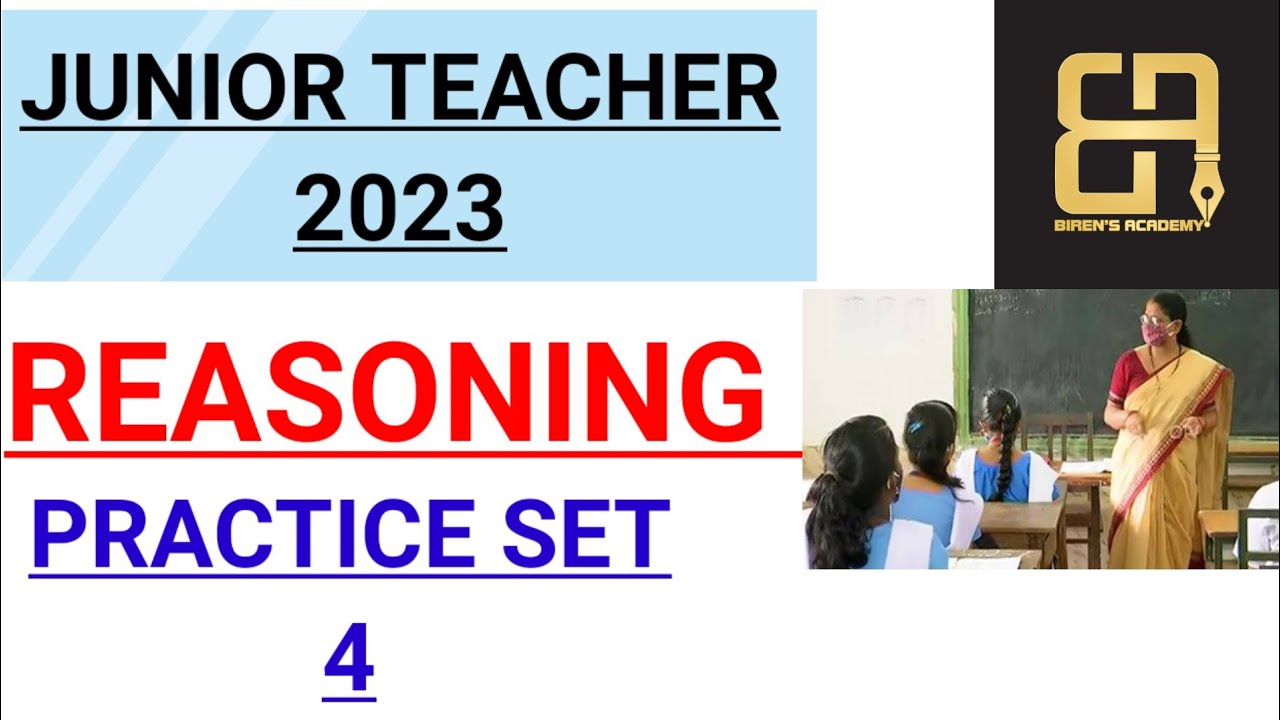 JT REASONING4REASONING CLASS FOR JUNIOR TEACHER/JT RECRUITMENT 2023 ODISHA/REASONING QUESTION FOR JT