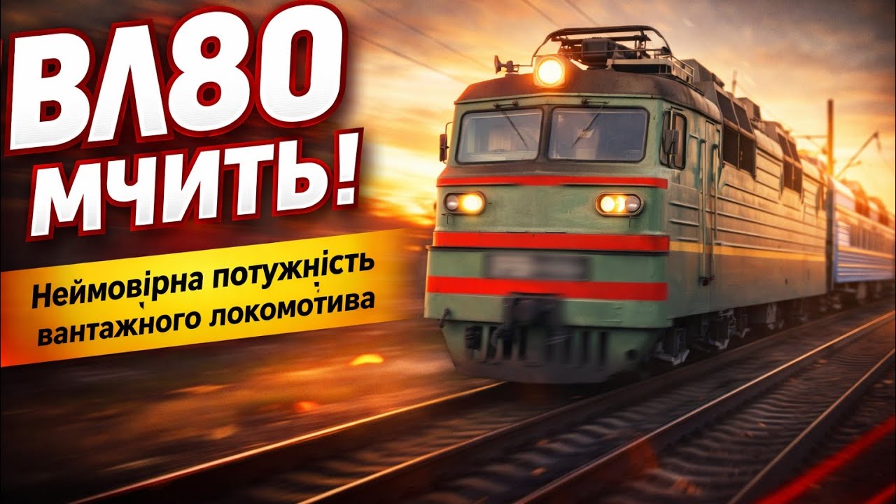 ВЛ80 тягне важезний состав! Потужність, яку треба побачити