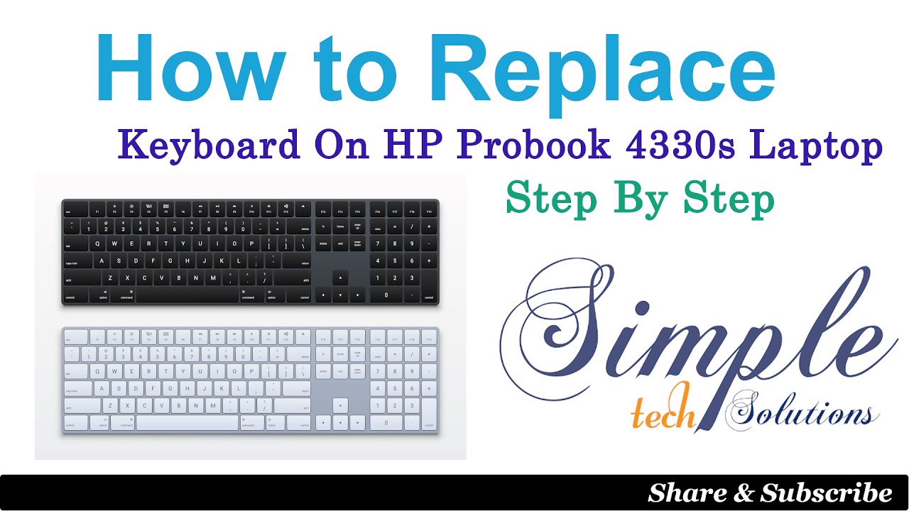 how to replace keyboard on HP ProBook 4330s Laptop step by step