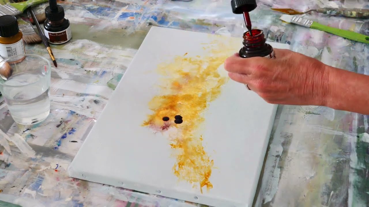 How to paint/Peinture acrylique/Abstract Painting /Pintura acrílica abstracta/Abstrakte Acrylmalerei
