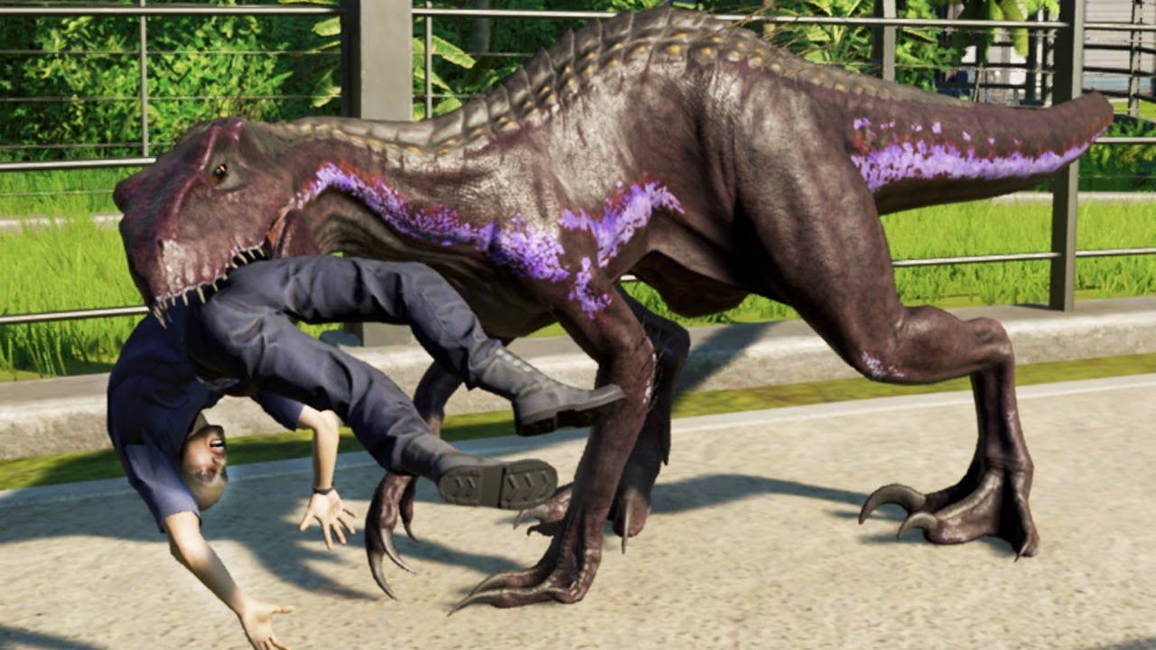 ALL CARNIVORES EATING HUMANS - Jurassic World Evolution