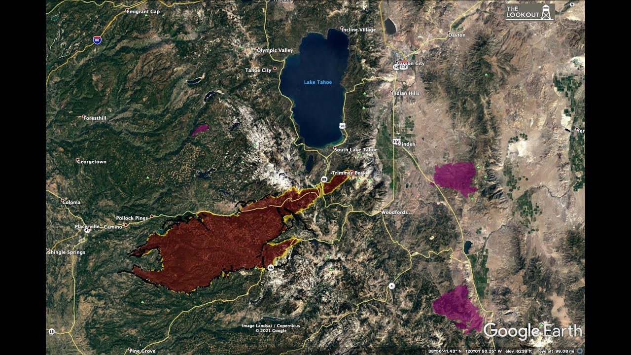 Caldor Fire - 8/31/2021 South Lake Tahoe 8pm Mapping