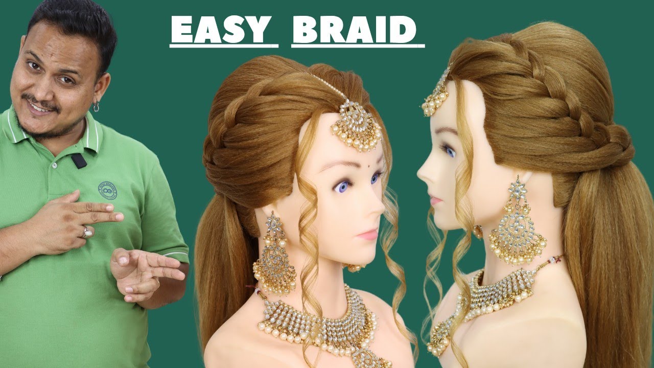 Front variation hairstyle for bridal / new front variation hairstyle / french braid hairstyle 