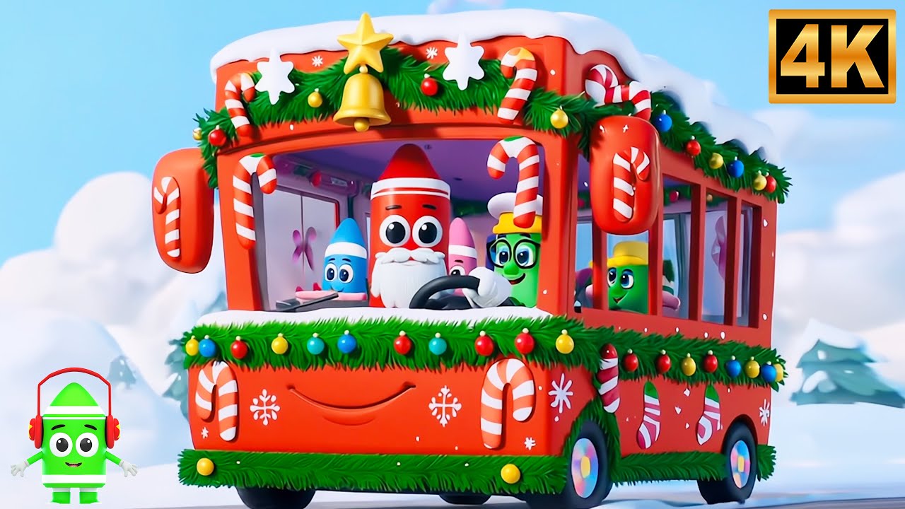 Le Ruote Dell'Autobus Canzoni Natalizie Per Bambini Sui Veicoli - Baby Rainbow
