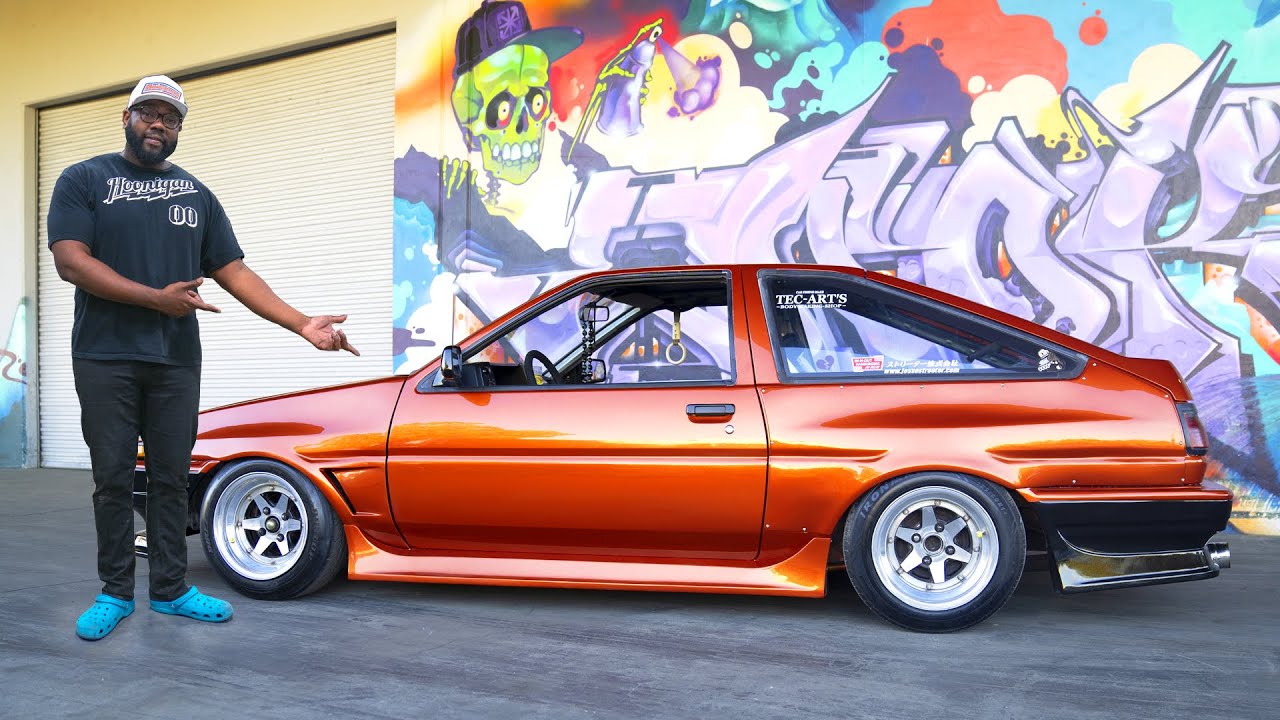 Обновление AE86 Corolla от Hert: свежая покраска и установка новых койловеров 621 Golden Ep.001