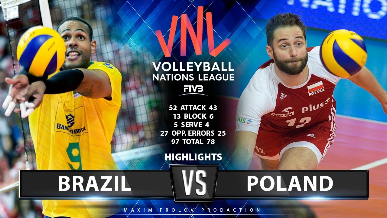 Brazil vs Poland | Highlights Men's VNL 2019