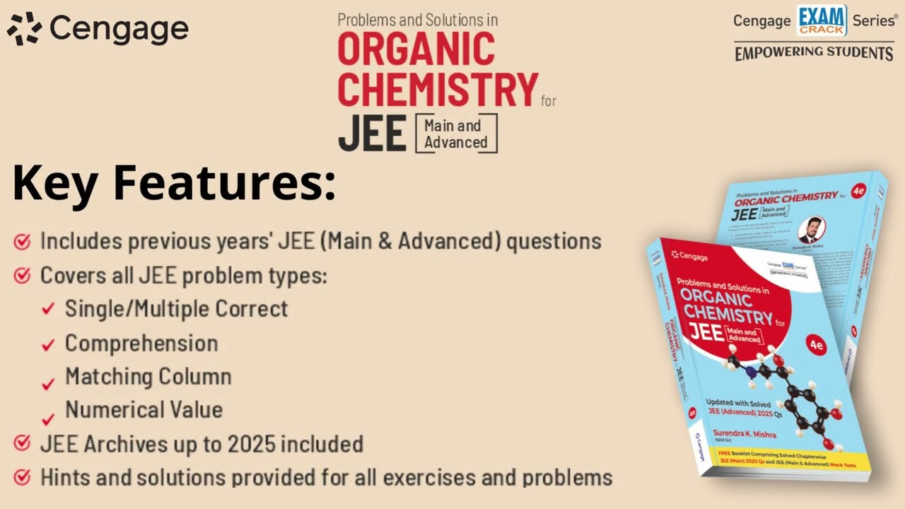 Cengage&rsquo;s Problems and Solutions in Organic Chemistry for JEE Main & Advanced