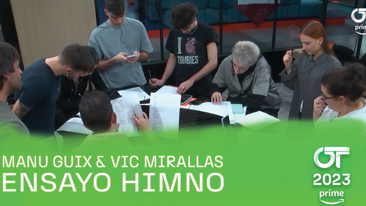 ENSAYO GRUPAL del HIMNO con VIC y MANU (7 de Febrero) | OT2023