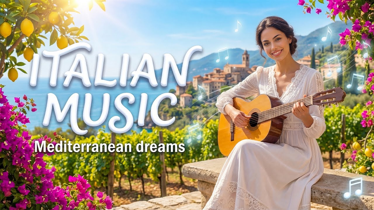 Italian Guitar Relax | Mediterranean Italy Sea, Rivers & Falls for Stress Relief