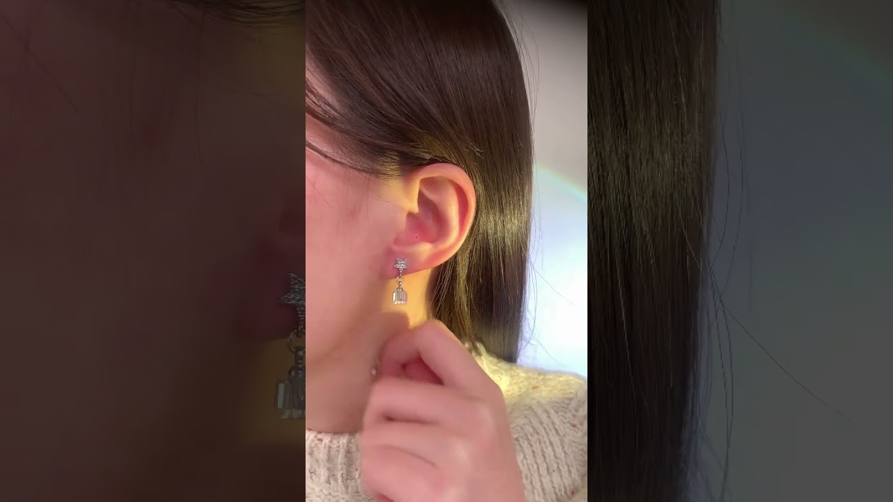Crystal Dangle Elegant Star Earrings