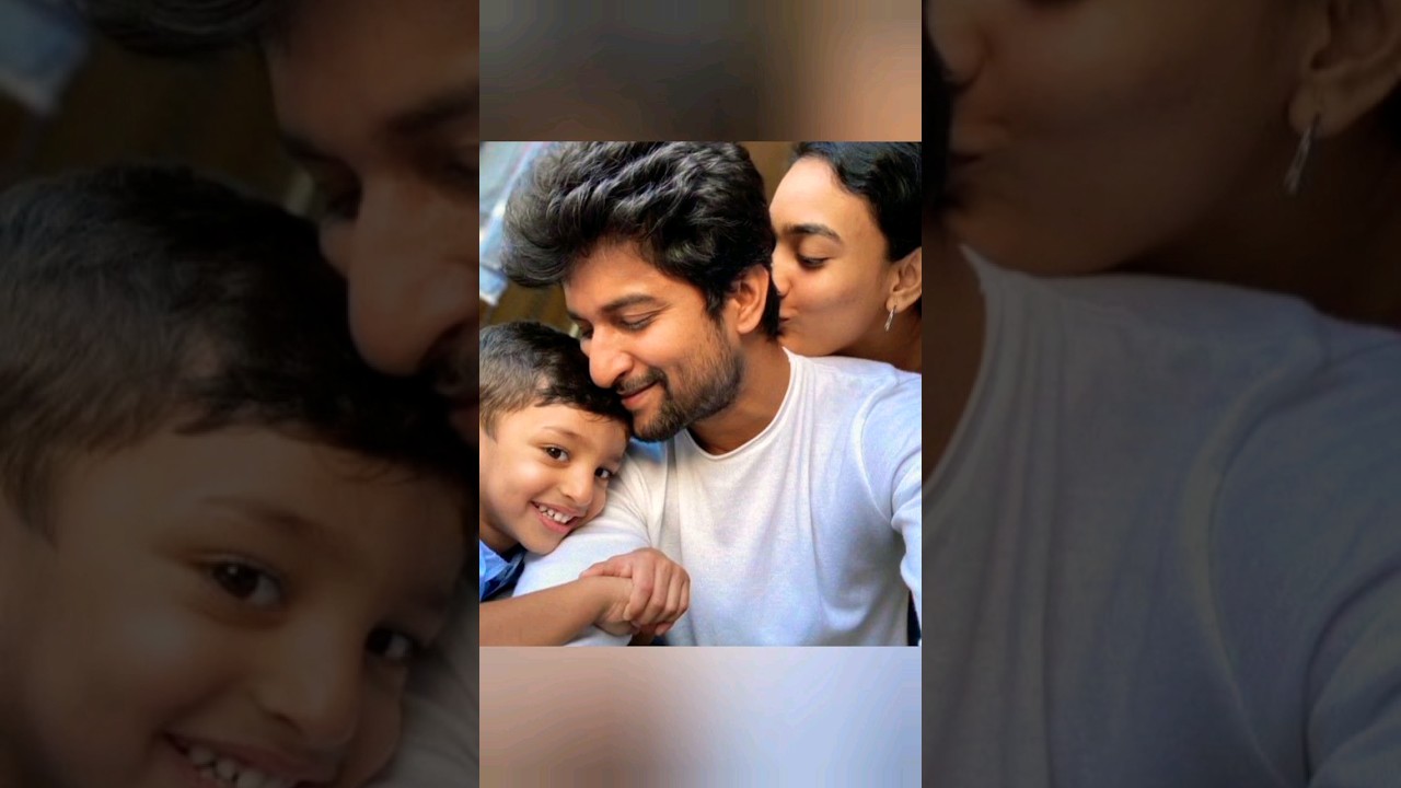 Natural South Actor Nani with his beautiful family&hearts;️💯&hearts;️ #nani #actor #south #family