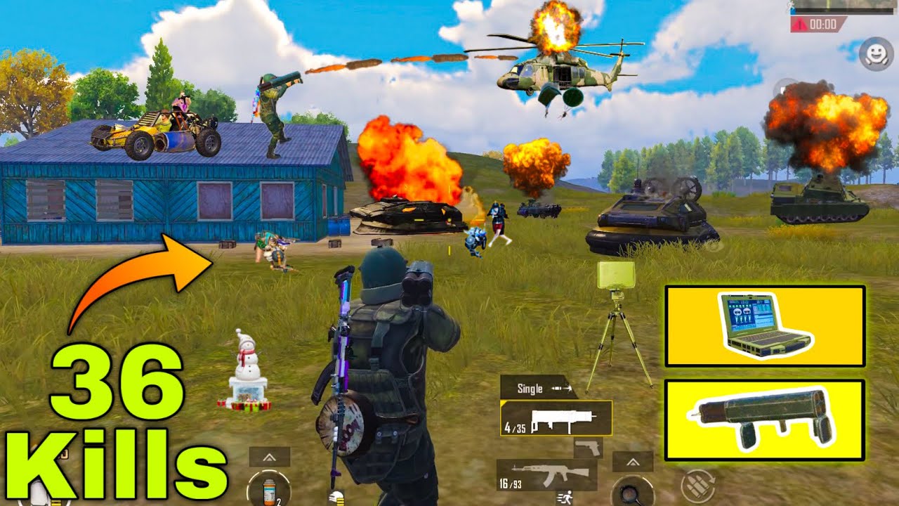 M202💥 vs Helicopter vs Tank,+ Hovercraft,+ UAB Drone War In Base🔥 Payload 3.0 || PUBG MOBILE