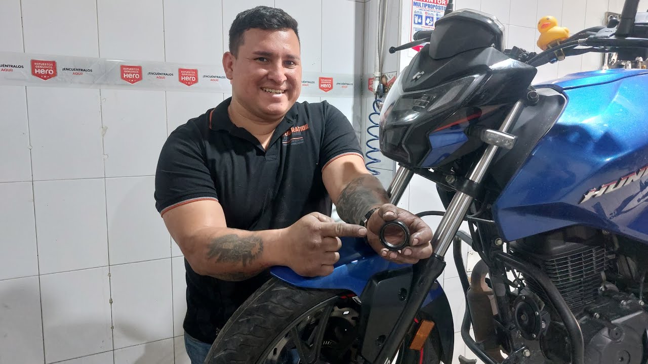 como cambiar retenedores suspensión delantera Hunk 160r