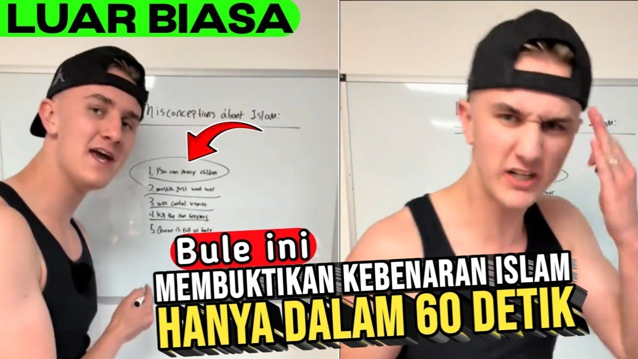 Hanya Wktu 60 Detik,Bule ini Berhasil Membuktikan Islam Agama Yg Benar,