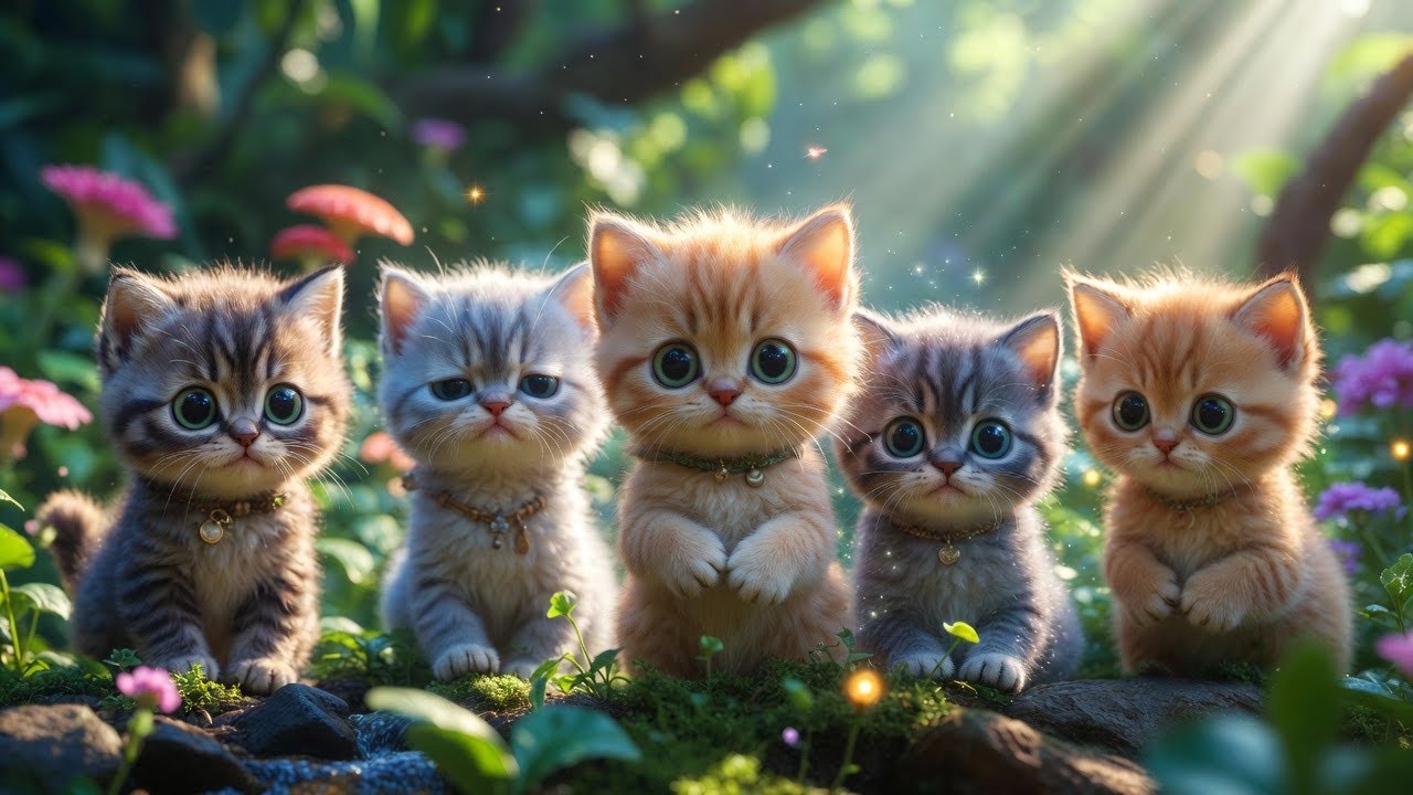 Cute Baby Cats Playing in Forest 🌳 | Funny & Relaxing Kittens