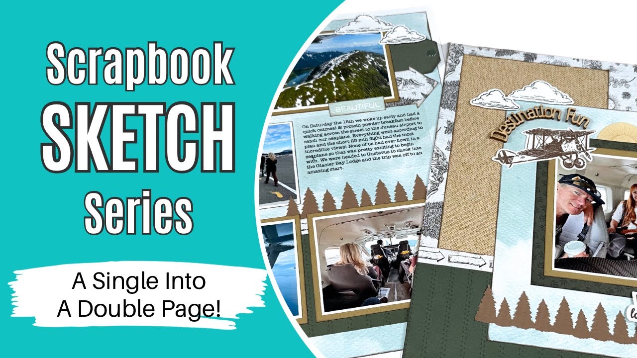 Scrapbook a Double Page Layout From A Single Sketch