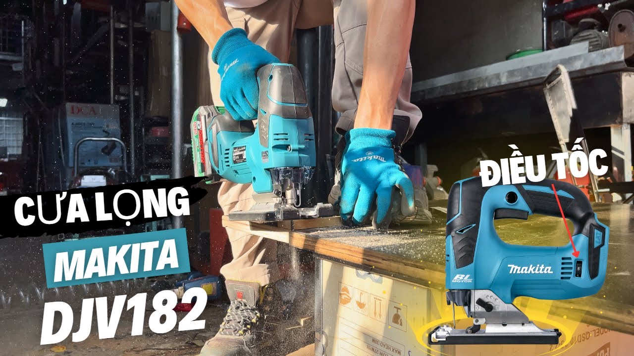 Máy Cưa Lọng Dùng Pin Makita DJV182 , Không Chổi Than , Có Điều Tốc Cho Anh Em Thợ Mộc
