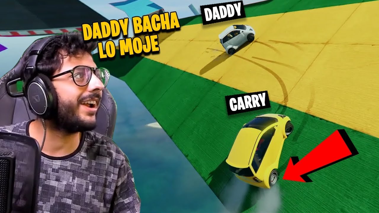 Crazy Impossible GTA V Car Parkour Race | Carry Highlight