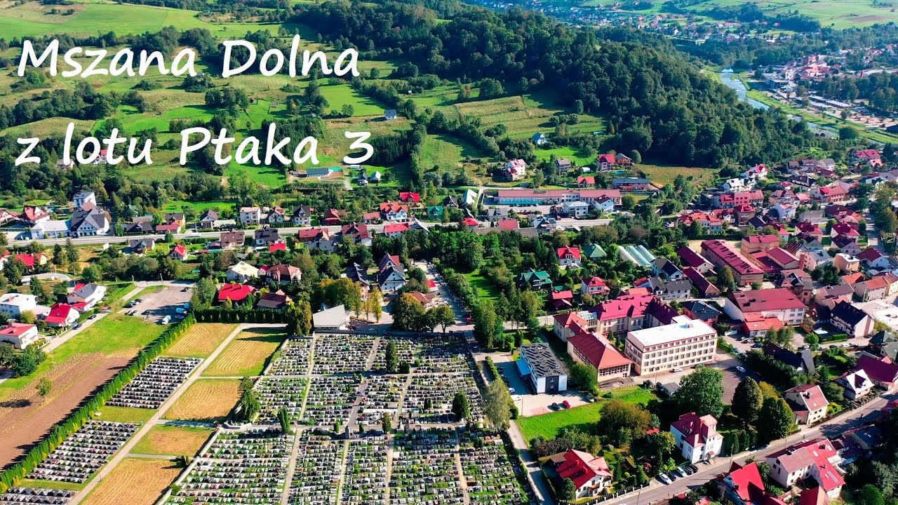 Mszana Dolna z lotu Ptaka 3 - wrzesień 2023