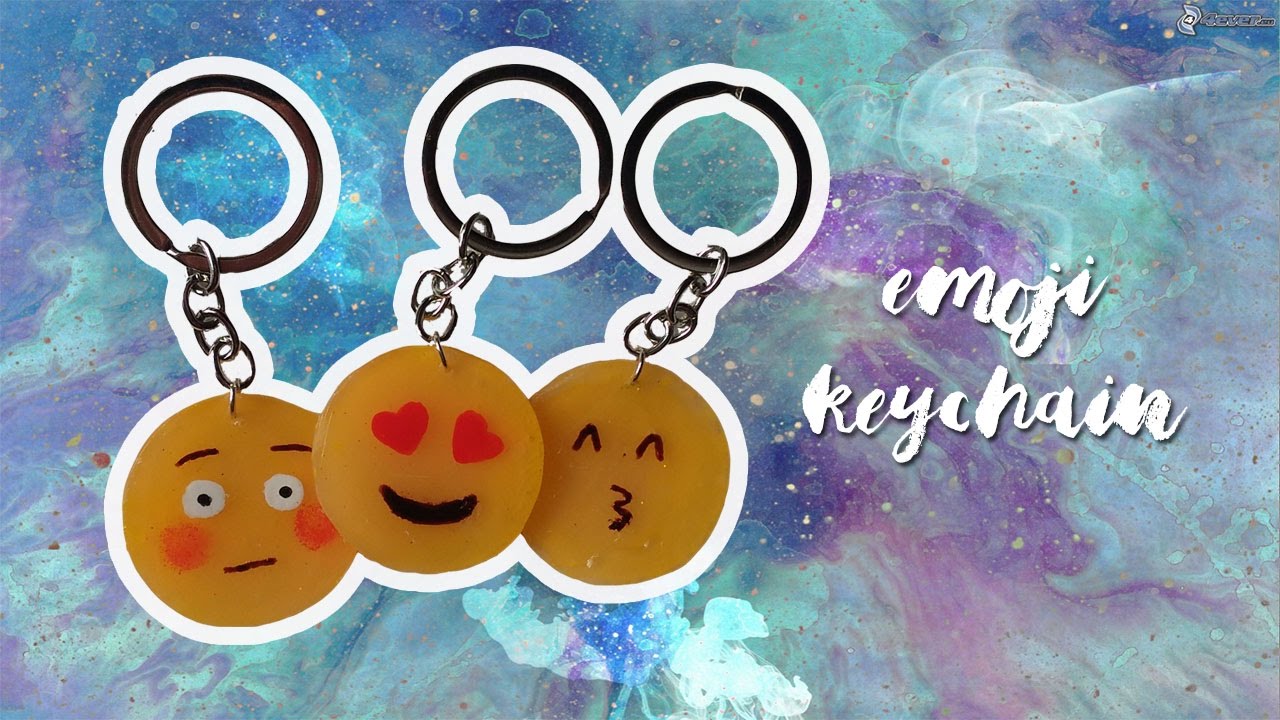 PORTACHIAVI EMOJI con COLLA A CALDO // EMOJI KEYCHAIN